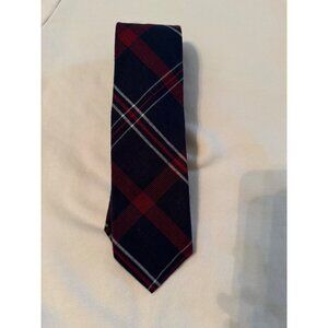 J. Crew navy/red plaid cotton tie